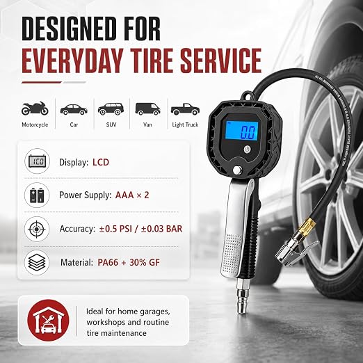 SEAPENG BW-002 Mechanical Tire Pressure Gauge, 5-230 PSI - Image 6