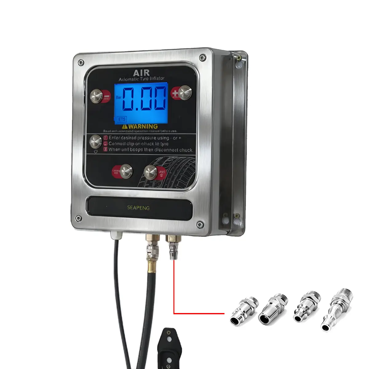 SEAPENG DP-Q07B Wall-Mounted Aluminum Tire Inflator - Image 4